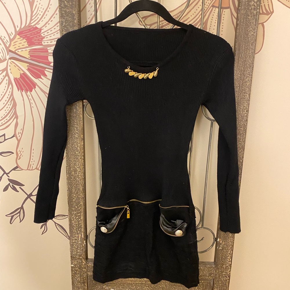 Black sweater dress
